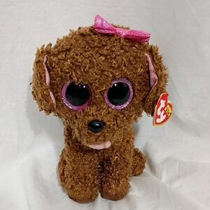NWT Ty Beanie Boos Maddie the dog plush toy Brown Dog Stuffed Animal 2015